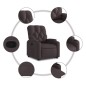 vidaXL Sillón reclinable elevable tela marrón oscuro vidaXL Sillón reclinable elevable tela marrón oscuro
