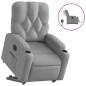 vidaXL Sillón eléctrico reclinable elevable de tela gris claro