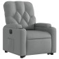 vidaXL Sillón eléctrico reclinable elevable de tela gris claro