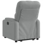 vidaXL Sillón eléctrico reclinable elevable de tela gris claro