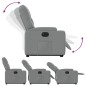 vidaXL Sillón eléctrico reclinable elevable de tela gris claro