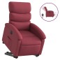 vidaXL Sillón eléctrico reclinable elevable de tela rojo tinto