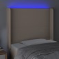 vidaXL Cabecero con LED cuero sintético capuchino 103x16x118/128cm vidaXL Cabecero con LED cuero sintético capuchino 103x16x118/128cm