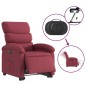 vidaXL Sillón eléctrico reclinable elevable de tela rojo tinto