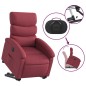 vidaXL Sillón eléctrico reclinable elevable de tela rojo tinto