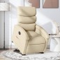 vidaXL Sillón eléctrico reclinable elevable de tela color crema vidaXL Sillón eléctrico reclinable elevable de tela color crema