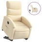 vidaXL Sillón eléctrico reclinable elevable de tela color crema vidaXL Sillón eléctrico reclinable elevable de tela color crema