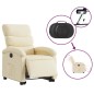 vidaXL Sillón eléctrico reclinable elevable de tela color crema vidaXL Sillón eléctrico reclinable elevable de tela color crema