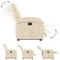 vidaXL Sillón eléctrico reclinable elevable de tela color crema vidaXL Sillón eléctrico reclinable elevable de tela color crema