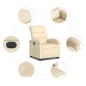 vidaXL Sillón eléctrico reclinable elevable de tela color crema vidaXL Sillón eléctrico reclinable elevable de tela color crema