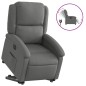 vidaXL Sillón eléctrico reclinable elevable de tela gris oscuro vidaXL Sillón eléctrico reclinable elevable de tela gris oscuro