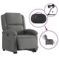 vidaXL Sillón eléctrico reclinable elevable de tela gris oscuro vidaXL Sillón eléctrico reclinable elevable de tela gris oscuro