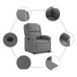vidaXL Sillón eléctrico reclinable elevable de tela gris oscuro vidaXL Sillón eléctrico reclinable elevable de tela gris oscuro