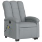 vidaXL Sillón de masaje eléctrico reclinable elevable tela gris claro vidaXL Sillón de masaje eléctrico reclinable elevable tela gris claro