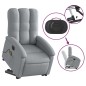 vidaXL Sillón de masaje eléctrico reclinable elevable tela gris claro vidaXL Sillón de masaje eléctrico reclinable elevable tela gris claro