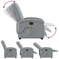 vidaXL Sillón de masaje eléctrico reclinable elevable tela gris claro vidaXL Sillón de masaje eléctrico reclinable elevable tela gris claro