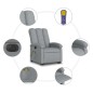 vidaXL Sillón de masaje eléctrico reclinable elevable tela gris claro vidaXL Sillón de masaje eléctrico reclinable elevable tela gris claro