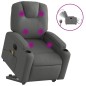 vidaXL Sillón de masaje eléctrico reclinable elevable tela gris oscuro vidaXL Sillón de masaje eléctrico reclinable elevable tela gris oscuro
