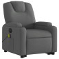 vidaXL Sillón de masaje eléctrico reclinable elevable tela gris oscuro vidaXL Sillón de masaje eléctrico reclinable elevable tela gris oscuro