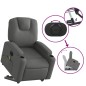 vidaXL Sillón de masaje eléctrico reclinable elevable tela gris oscuro vidaXL Sillón de masaje eléctrico reclinable elevable tela gris oscuro