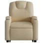vidaXL Sillón de masaje eléctrico reclinable elevable tela crema vidaXL Sillón de masaje eléctrico reclinable elevable tela crema