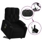 vidaXL Sillón de masaje eléctrico reclinable elevable tela negro