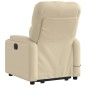 vidaXL Sillón de masaje eléctrico reclinable elevable tela crema vidaXL Sillón de masaje eléctrico reclinable elevable tela crema