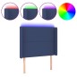 vidaXL Cabecero con LED de tela azul 103x16x118/128 cm vidaXL Cabecero con LED de tela azul 103x16x118/128 cm