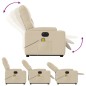 vidaXL Sillón de masaje eléctrico reclinable elevable tela crema vidaXL Sillón de masaje eléctrico reclinable elevable tela crema