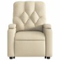 vidaXL Sillón de masaje eléctrico reclinable elevable tela crema vidaXL Sillón de masaje eléctrico reclinable elevable tela crema