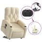 vidaXL Sillón de masaje eléctrico reclinable elevable tela crema vidaXL Sillón de masaje eléctrico reclinable elevable tela crema