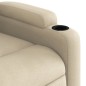 vidaXL Sillón de masaje eléctrico reclinable elevable tela crema vidaXL Sillón de masaje eléctrico reclinable elevable tela crema