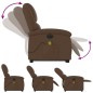 vidaXL Sillón de masaje eléctrico reclinable elevable tela marrón vidaXL Sillón de masaje eléctrico reclinable elevable tela marrón