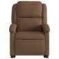 vidaXL Sillón de masaje eléctrico reclinable elevable tela marrón vidaXL Sillón de masaje eléctrico reclinable elevable tela marrón