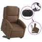 vidaXL Sillón de masaje eléctrico reclinable elevable tela marrón vidaXL Sillón de masaje eléctrico reclinable elevable tela marrón