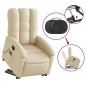 vidaXL Sillón de masaje eléctrico reclinable elevable tela crema vidaXL Sillón de masaje eléctrico reclinable elevable tela crema