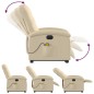 vidaXL Sillón de masaje eléctrico reclinable elevable tela crema vidaXL Sillón de masaje eléctrico reclinable elevable tela crema