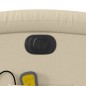 vidaXL Sillón de masaje eléctrico reclinable elevable tela crema vidaXL Sillón de masaje eléctrico reclinable elevable tela crema