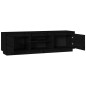 vidaXL Mueble de TV madera maciza de pino negro 140x35x40 cm vidaXL Mueble de TV madera maciza de pino negro 140x35x40 cm
