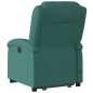 vidaXL Silla de masaje reclinable de pie de tela verde oscura