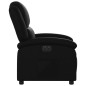 vidaXL Sillón reclinable eléctrico de cuero sintético negro vidaXL Sillón reclinable eléctrico de cuero sintético negro