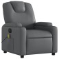 vidaXL Sillón de masaje reclinable eléctrico cuero sintético gris vidaXL Sillón de masaje reclinable eléctrico cuero sintético gris
