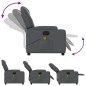 vidaXL Sillón de masaje reclinable eléctrico cuero sintético gris vidaXL Sillón de masaje reclinable eléctrico cuero sintético gris