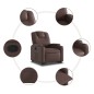 vidaXL Sillón reclinable elevable cuero sintético marrón vidaXL Sillón reclinable elevable cuero sintético marrón