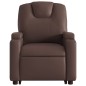 vidaXL Sillón reclinable elevable cuero sintético marrón vidaXL Sillón reclinable elevable cuero sintético marrón