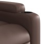 vidaXL Sillón reclinable elevable cuero sintético marrón vidaXL Sillón reclinable elevable cuero sintético marrón