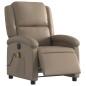 vidaXL Sillón reclinable de masaje eléctrico cuero sintético capuchino vidaXL Sillón reclinable de masaje eléctrico cuero sintético capuchino