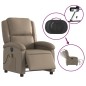 vidaXL Sillón reclinable de masaje eléctrico cuero sintético capuchino vidaXL Sillón reclinable de masaje eléctrico cuero sintético capuchino