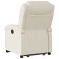vidaXL Sillón reclinable elevable cuero artificial color crema vidaXL Sillón reclinable elevable cuero artificial color crema