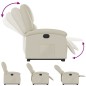vidaXL Sillón reclinable elevable cuero artificial color crema vidaXL Sillón reclinable elevable cuero artificial color crema